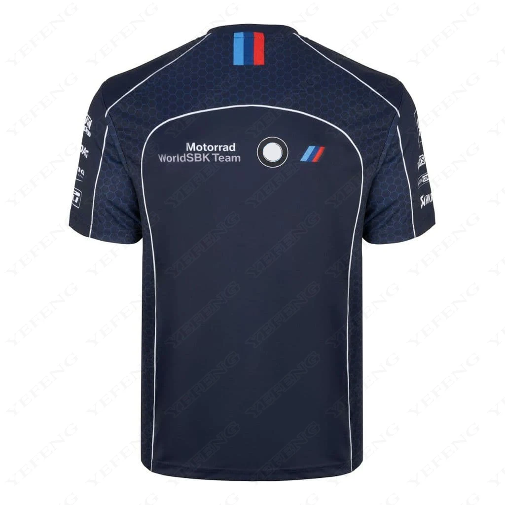 

Summer For BMW Motorrad World SBK Team SMR Motorsport Superbike Motorcycle Racing Dark Blue T-Shirt Men's Short Quick Dry Jersey