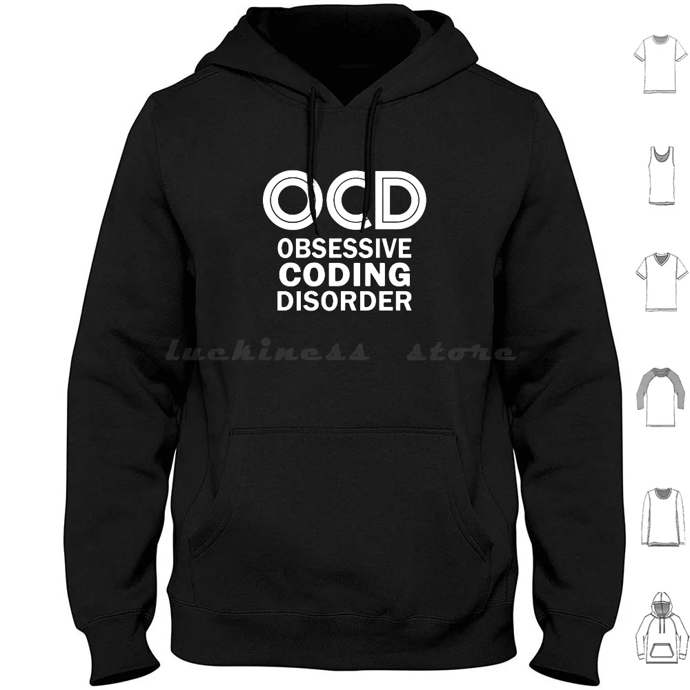 

Ocd-Obsessive Coding Disorder Hoodie cotton Long Sleeve Programming Programmer Code Coding Web Development Coder Developer