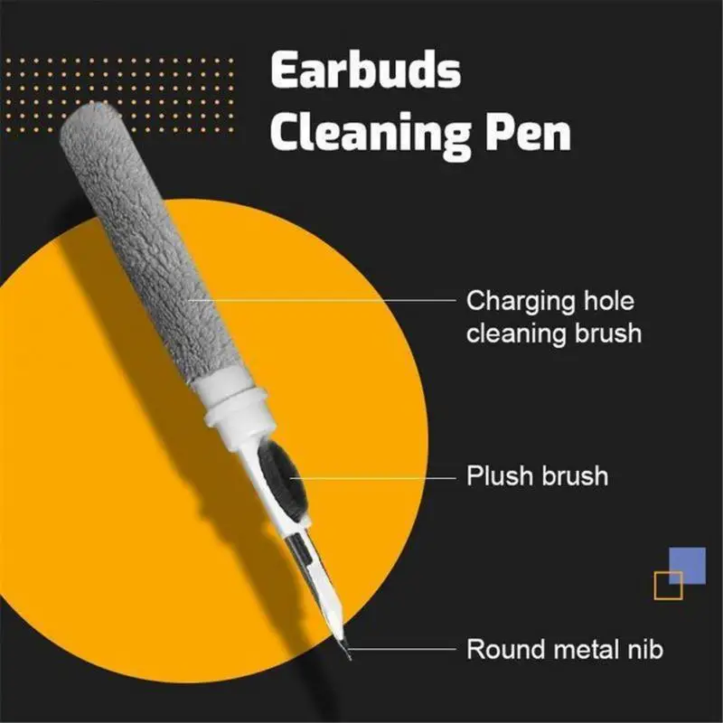 

Ручка для чистки гарнитуры Apple Air Pods Pro, инструмент для удаления пыли с зарядного ведра, щетка для глубокой дезинфекции и очистки Airpods 1 2