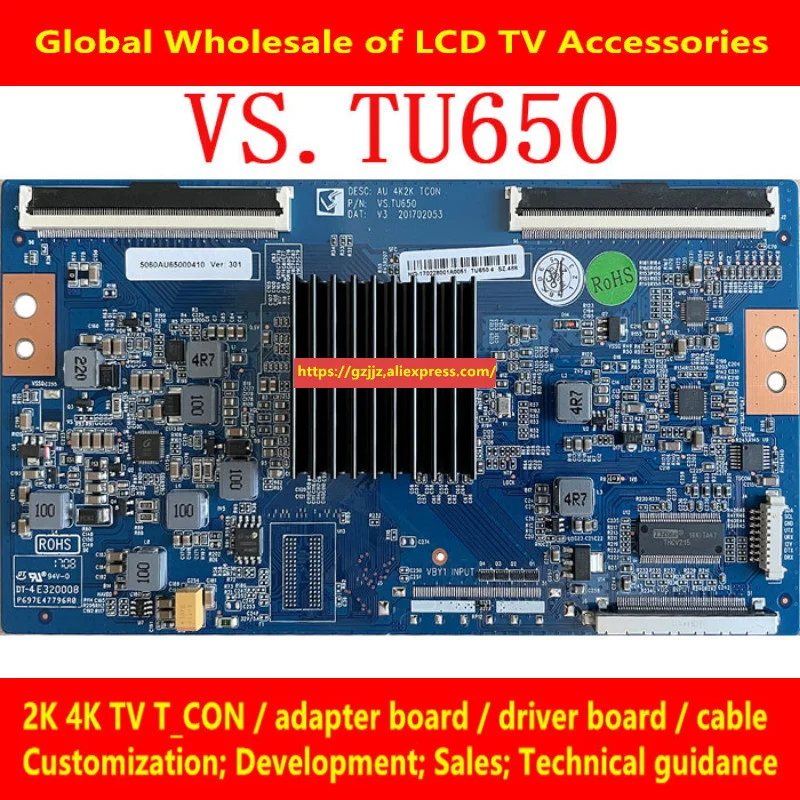 

Новая логическая плата TCON AU 4k2k TCON vs.tu650 5060au65000400 ver: 104