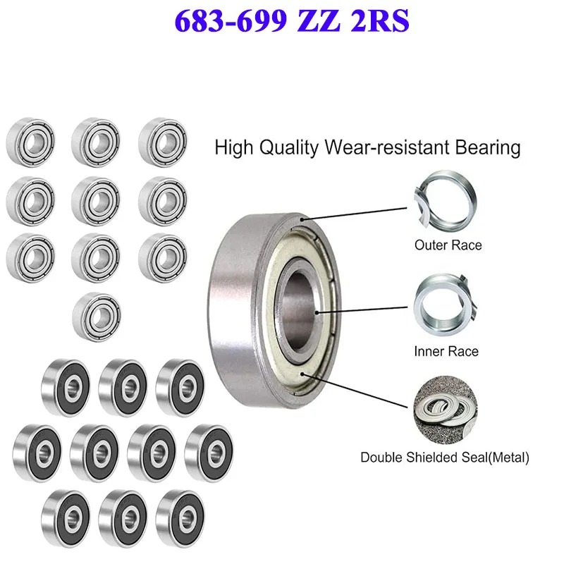 

Миниатюрный радиальный подшипник 683-699 ZZ 2RS