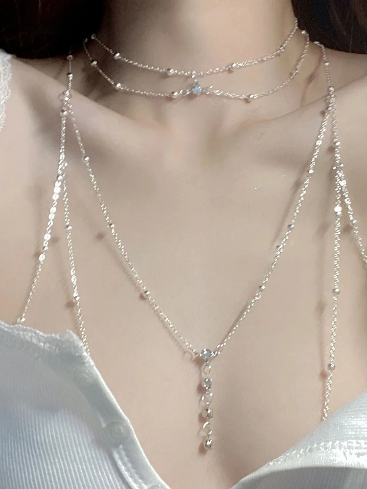 Ожерелье из стерлингового серебра 925 пробы ожерелье на груди Алисы мечты крутой