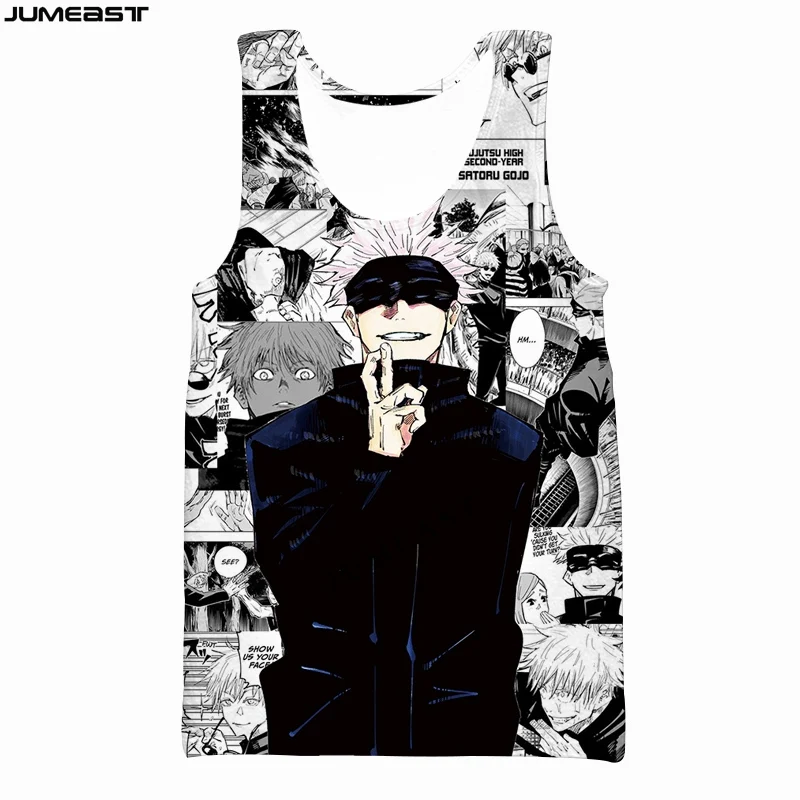 

Jumeast, мужской, женский, мужской, объемный жилет, большой размер, женская уличная одежда, мультяшный аниме юютсу кайсен, спортивный пуловер с к...