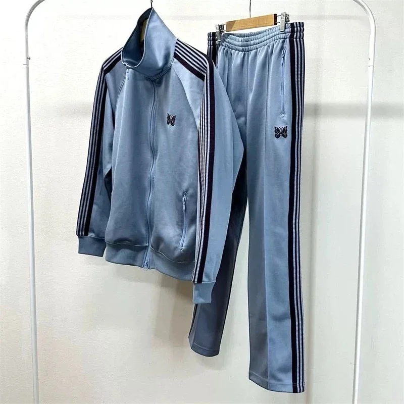 2025ss Aky Blue AWGE вязаная спортивная куртка в полоску для мужчин и женщин 1:1