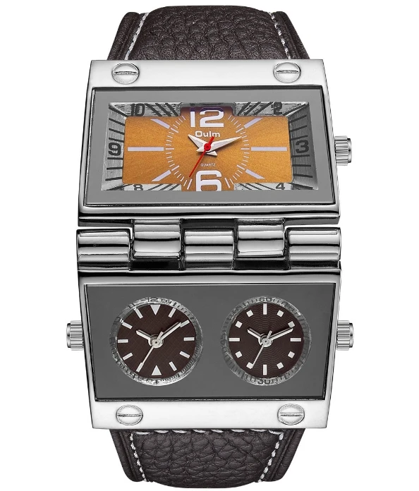 Мужские часы с большим циферблатом модные многозонный дизайн несколькими