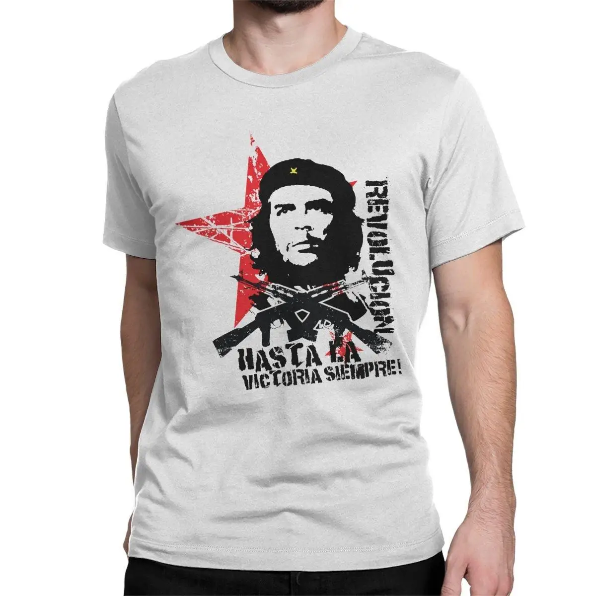 

Мужские футболки Hasta La Victoria Always Che Guevara, одежда с историческими фигурами из чистого хлопка, Винтажная футболка, футболки