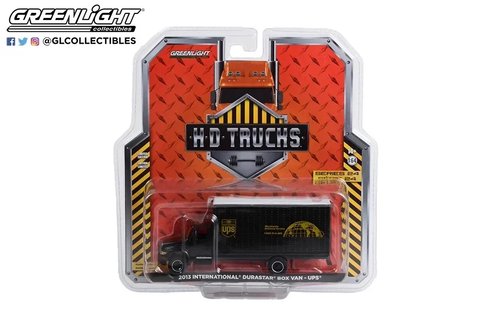 1:64 2013 Международная модель Durastar Box VAN - UPS литая металлическая автомобиля игрушки
