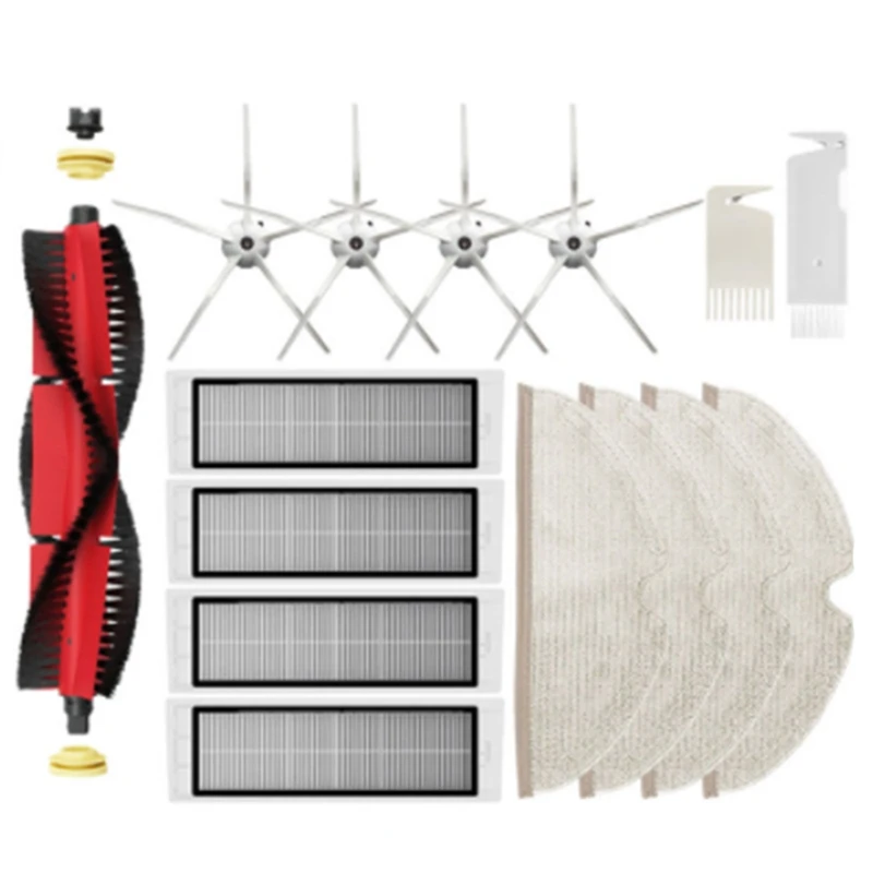 

Запчасти для робота-пылесоса Xiaomi Roborock S5 S50 S51 S55 S60 S65, фильтр НЕРА, основная боковая щетка, 1 комплект