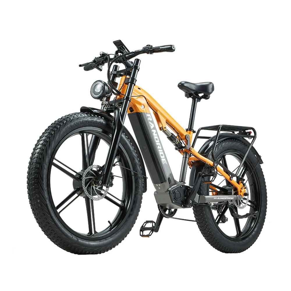 Фото Электровелосипед RANDRIDE YX80MM-2, аккумулятор 48В 20Ач, шины 26x4.0 дюймов, двойная амортизация, горный электровелосипед, со складов в Австралии и России №1