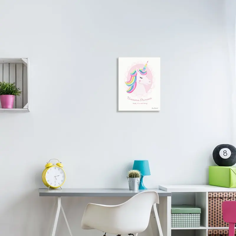 

Industries Unicorn Endearing Unicorn Portrait Fantasy Rainbow Graphic Art Unframed Art Print Wall Art, Design by Diane Neukirch