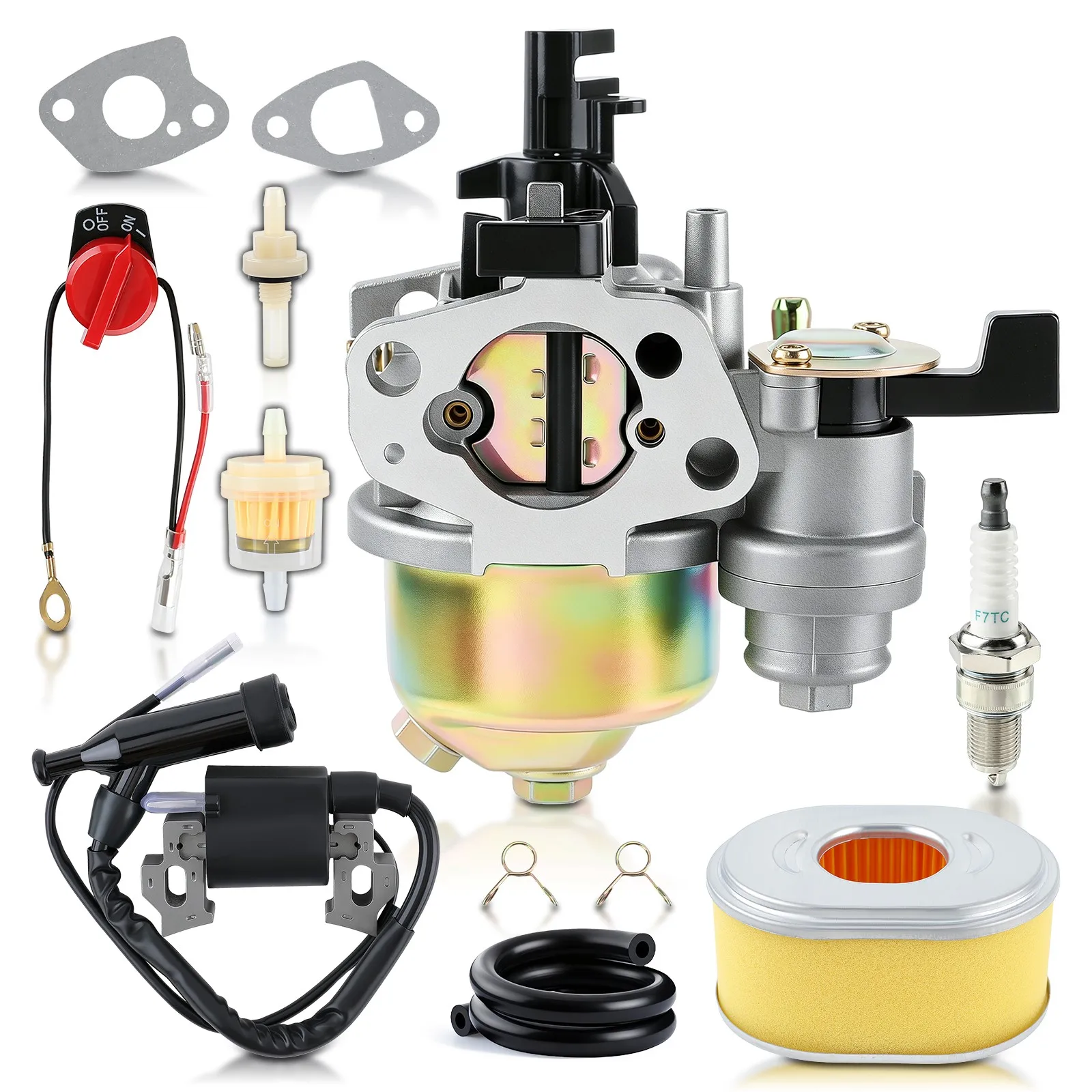 Фото Карбюратор и катушка зажигания для двигателей Honda GX110 GX120 GX140 GX160 GX168 GX168F №1