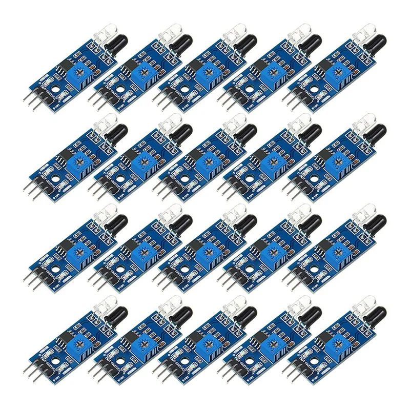 

Модуль датчика обхода препятствий, инфракрасный светоотражающий 3-проводной модуль датчика, 20 шт.