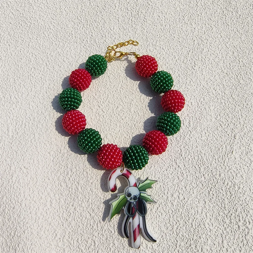 Модный Рождественский Хэллоуин искусственный жемчуг ошейник для домашних