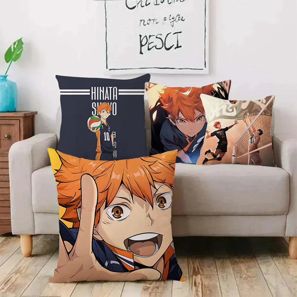 V-VolleyballS Boy Pillow Covers Cartoon Sofa Decorative Home Double-sided Printing Short Plush Cute Cushion Cover