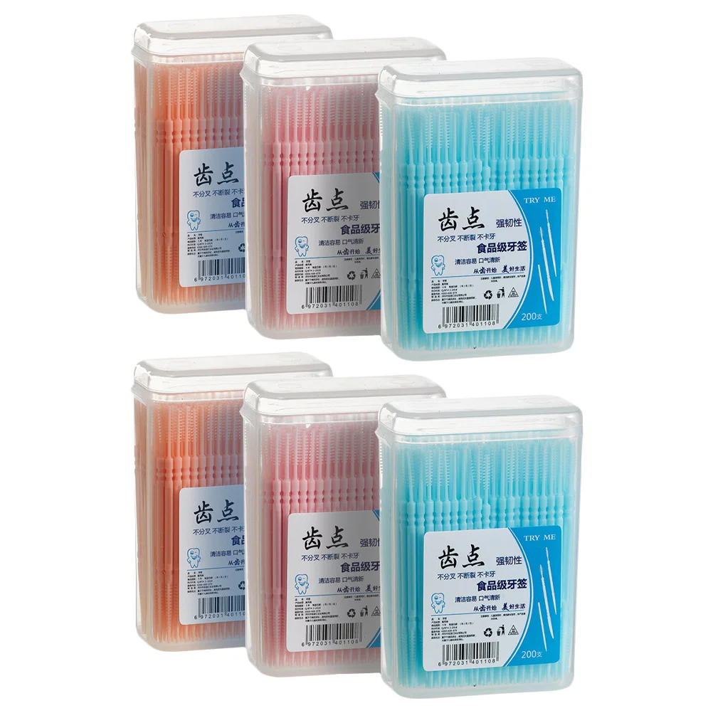 

Double Ended Plastic Toothpick Disposable Brush Interdental Brushes Paintbrush Cleaners