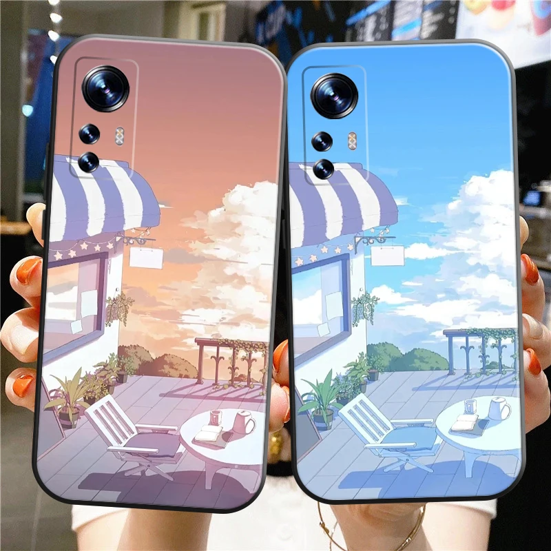 

Anime Couple Scenery Phone Case For Xiaomi Redmi Note 11 Pro 10 9A 9C 9T For Redmi Note 9 Pro Note 7 8 8T Silicone Cover Coque