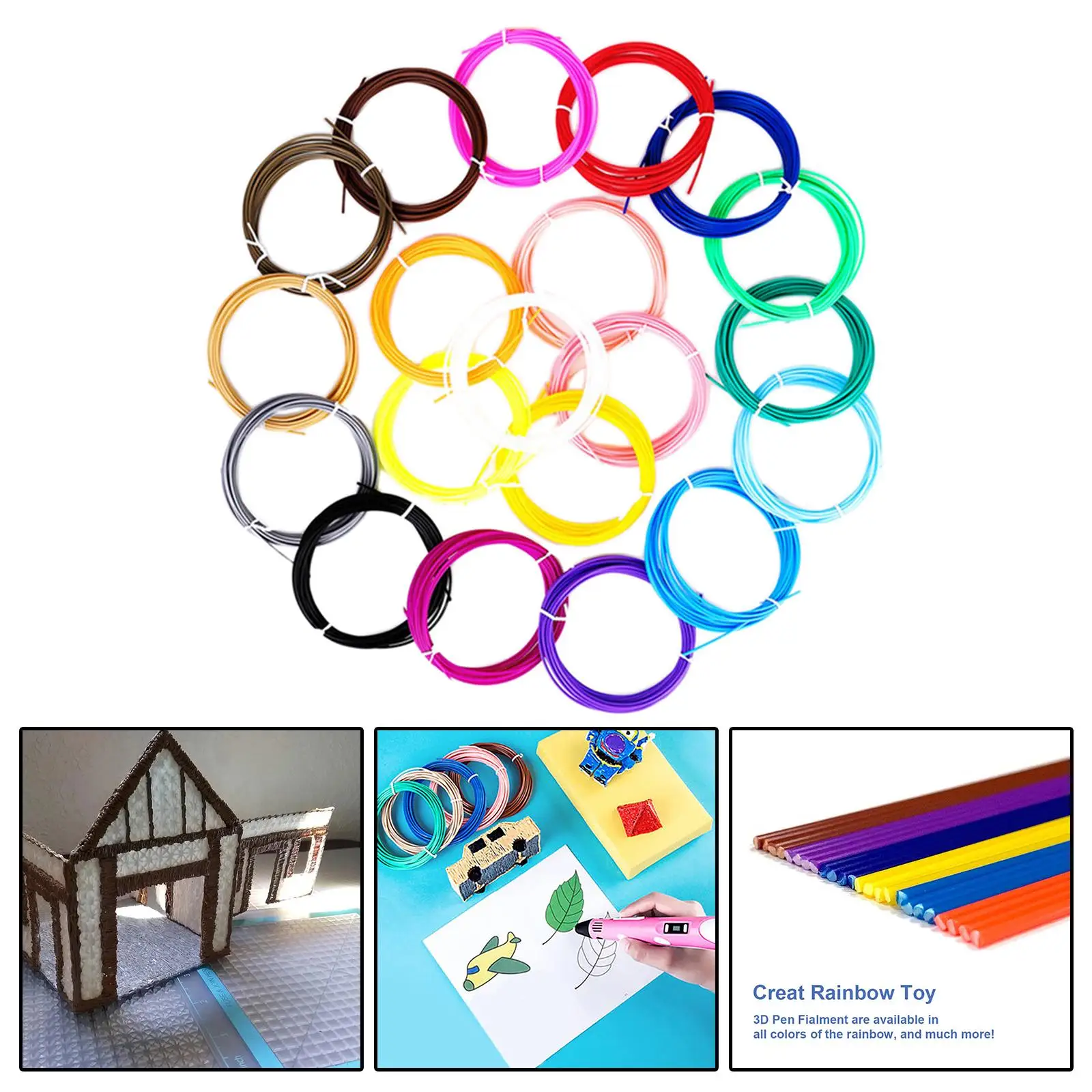 

20 шт./упаковка, наполнители для 3D-принтера, 1,75 мм