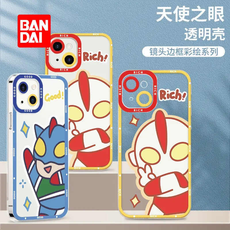 

Bandai Ultraman Phone Case for iphone 13 13Pro 12 12Pro 11 Pro X XS Max XR 7 8 Plus Transparent Cover Cartoon Fundas Shell