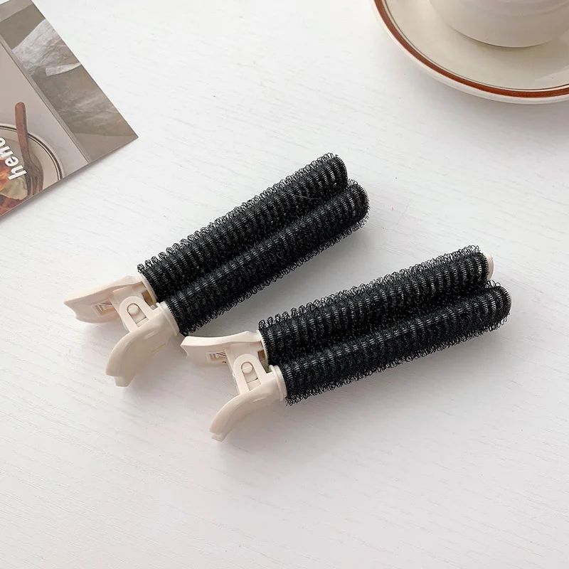 

2pcs\set Hair Fluffy Without Trace Fixed Forehead Bangs Clip High Cranial Top Hair Root Fluffy Clip Hair Cylinder Headdress