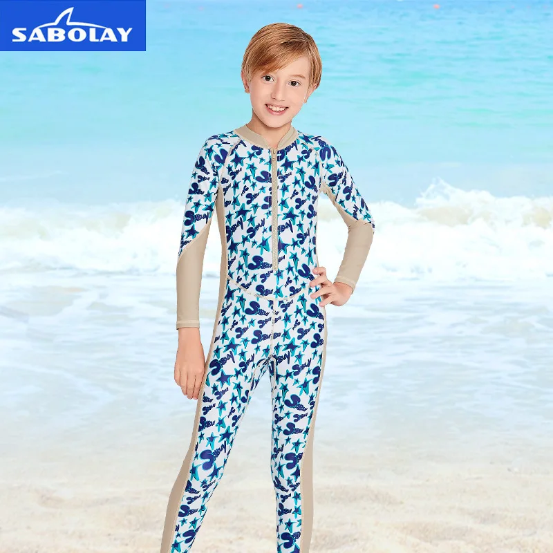 Детский купальный костюм для серфинга и дайвинга Sabolay детский сплошной купальник