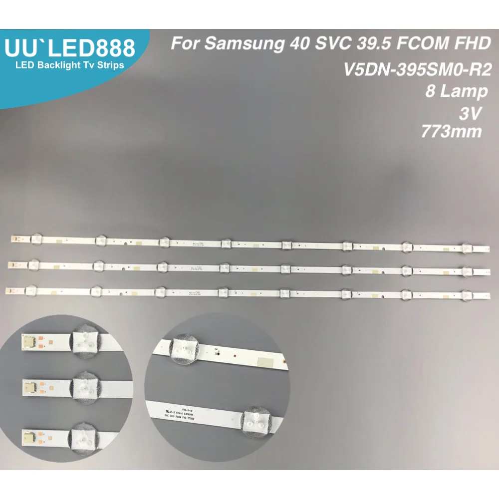

LED Backlight Strip For Samsung 40'' TV UE40J5200AW UE40J5200 V5DN-395SM0-R2 R3 BN96-37622A LM41-00144A 00121X 2015 SVS39.5 FCOM