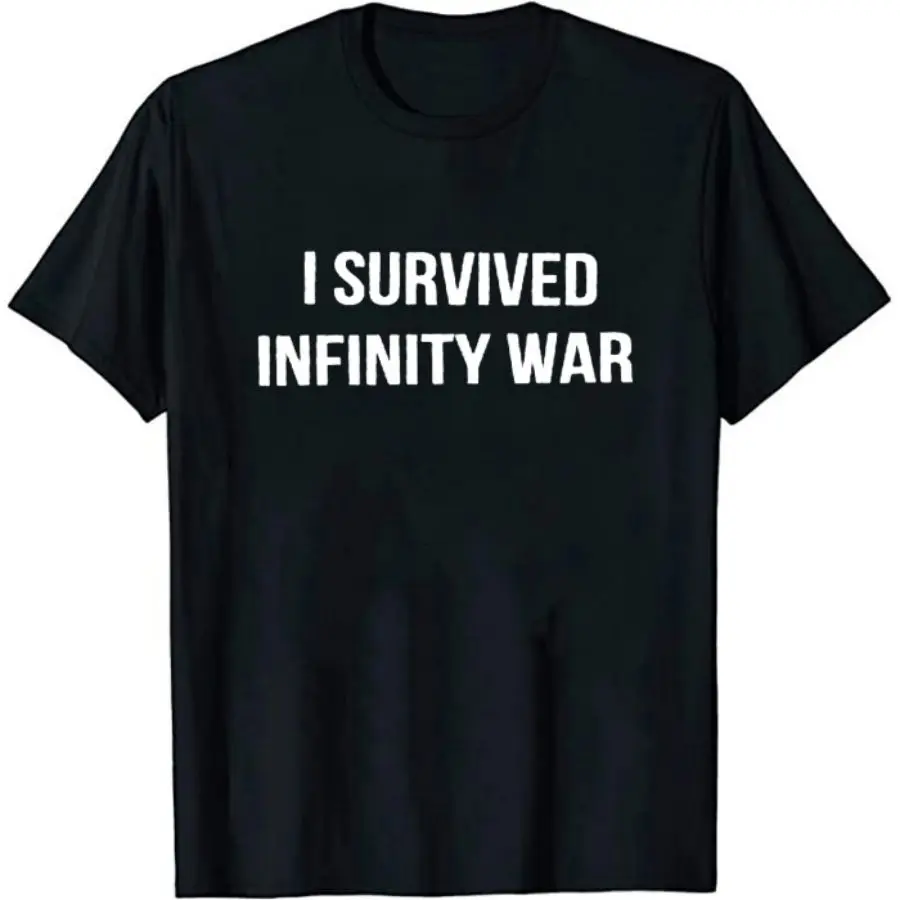 

I Survived Infinity War Saying T-shirt Print Women T Shirt Casual Funny Shirt for Lady Top Tee Hipster Punk Short Sleeves Shirt