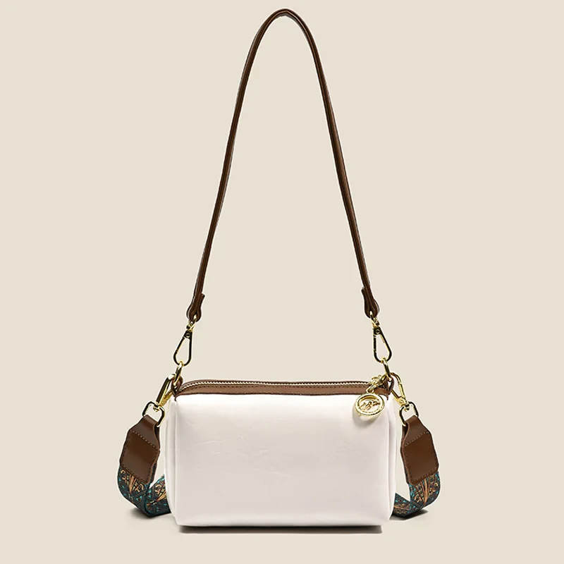 

2 Straps Mini Shoulder Bags for Women High Quality PU Luxury Designer Handbag Vintage Simple Ladies Messenger Bag New Sac A Main