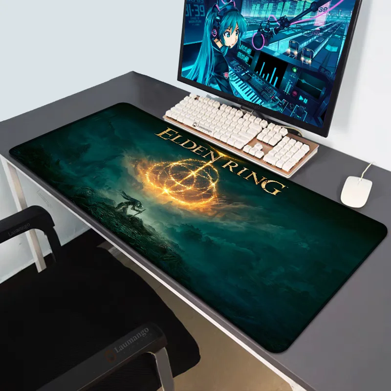 

Rubber Keyboard Elden Ring Gamer Cabinet Wireless Gaming Mouse Mat Ped Anime Accessories Desk Pad Mause Mats Carpet Mousepad Xxl