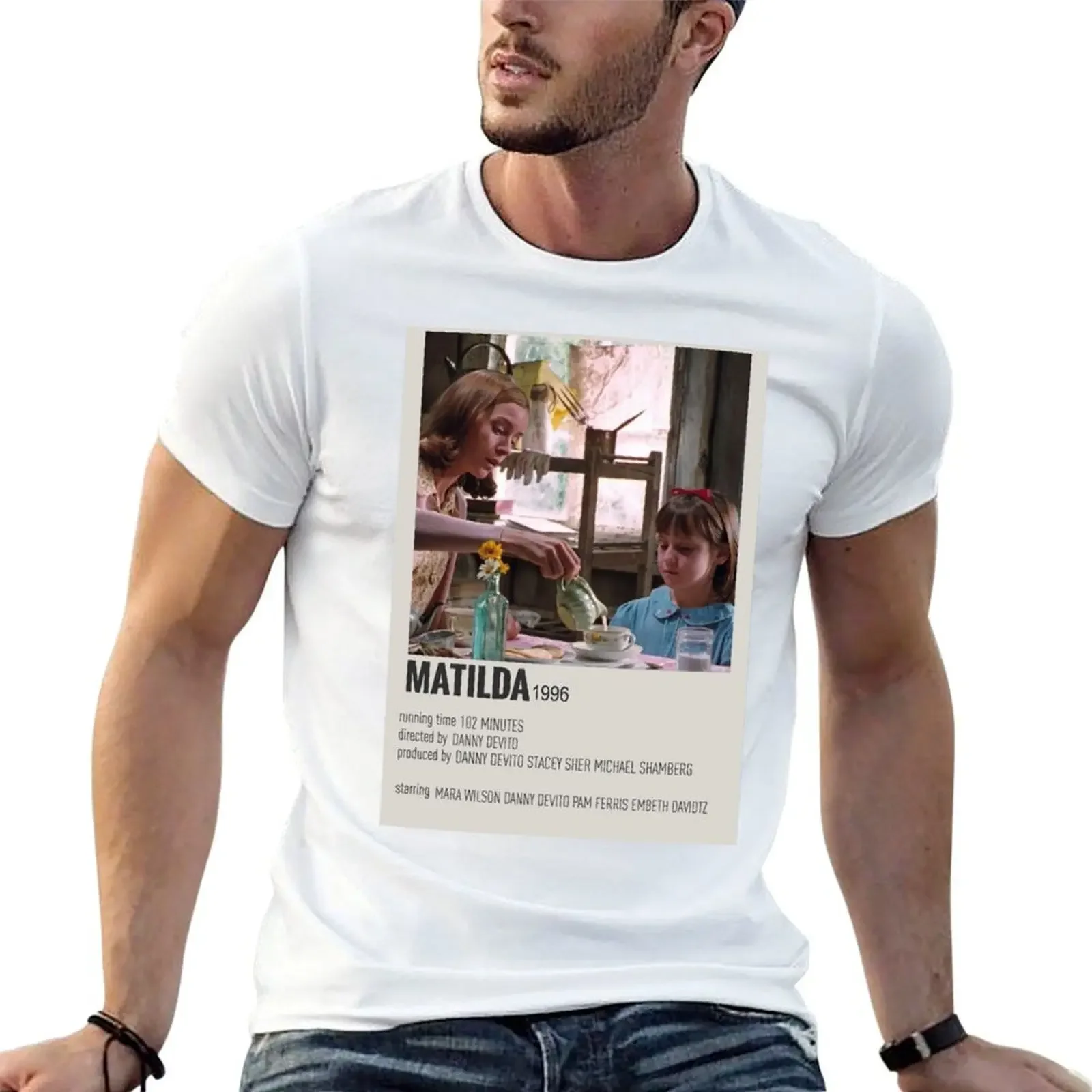Футболка с постером фильма Матильда винтажная рубашка аниме