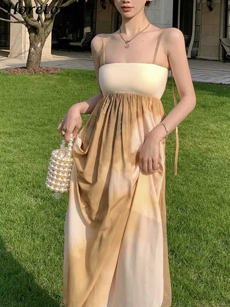 

Женское платье на бретельках-спагетти, с принтом