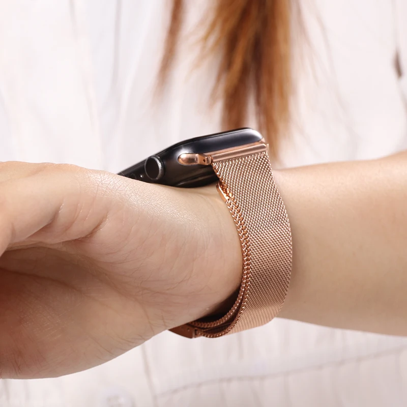 Stainless Steel Strap For Apple Watch Ultra 49mm 40mm 44mm Milanese Band Metal Bracelet For IWatch Series 8 7 6 5 4 SE 41mm 45mm