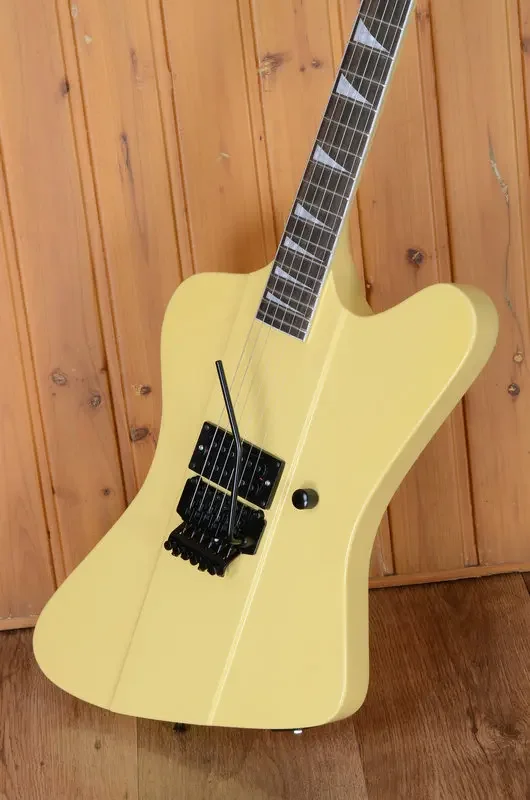 

Jack Robbin Crosby F Bird Cream White Electic Guitar Floyd Rose Tremolo & Locking Nut,Black Hardware,Pearl Triangle Inlay