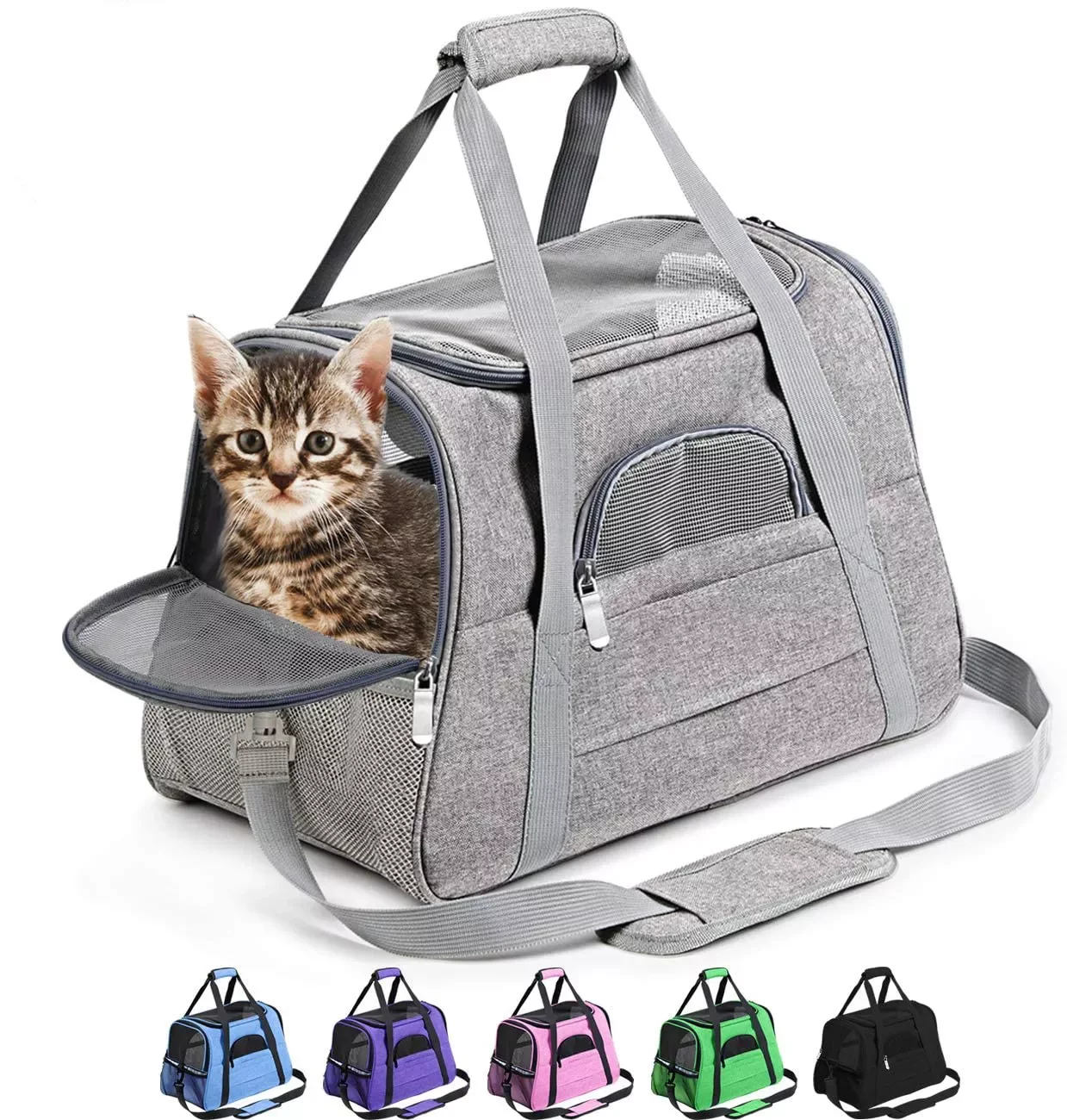 

Рюкзак-переноска для домашних животных, сумка-мессенджер для путешествий с кошками и собаками, дышащая маленькая сумочка