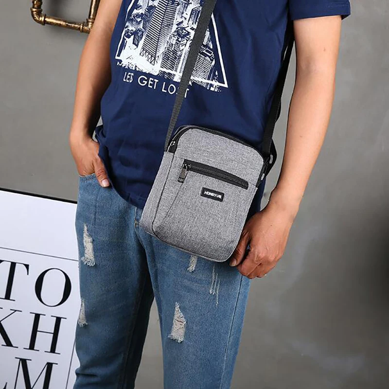 

Shoulder Messenger Men Bag Multifunctional Flap Crossbody For Black Fashion Male Phone Men Bag Handbag Small Pocket
