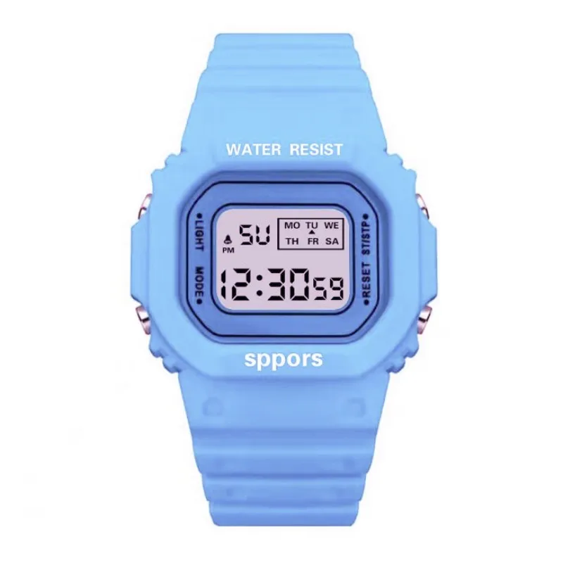 

Sport Watch For Men Military Silicone Waterproof Multifunction Week Calendar Luminous LED Electronic Square Digital Wristwatches
