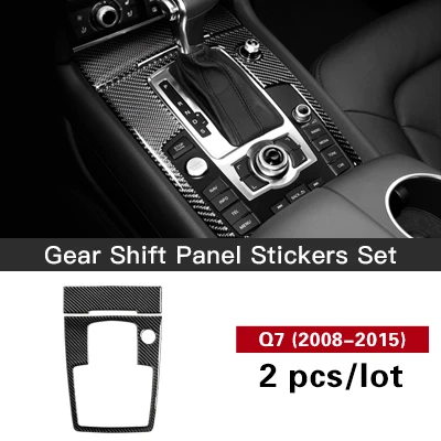 

2pcs Carbon Fiber For Audi Q7 4l 2008-2015 Car Transmission Shift Panel Protective Cover Sticker Interior Auto Accessories