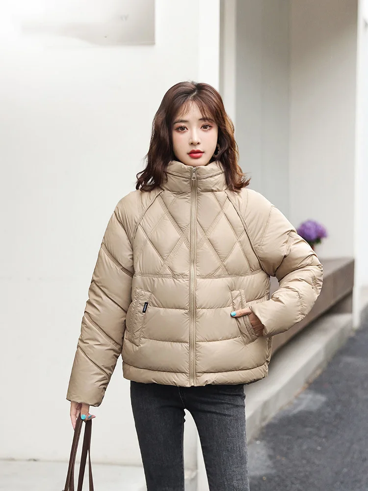 Stand Collar Women Autumn Winter Outwear Jacket Solid Sweet Casual Students Padded Jackets Women Winter Coat Clothes