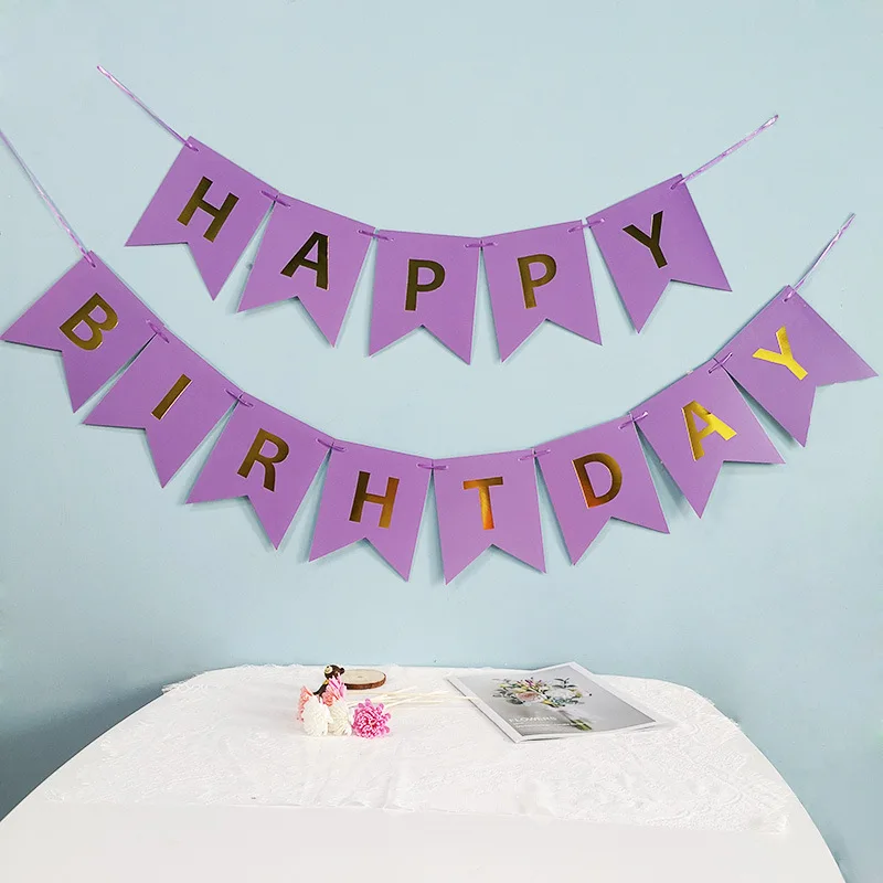 Purple Balloon Party Decor Birthday Party Decorations Happy Birthday Banner Purple Confetti Balloons Number Balloon Arch Garlan images - 6