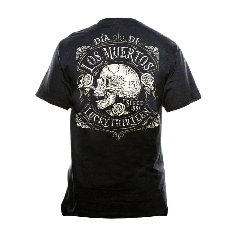 

Lucky 13 Vintage Fighter Number Printed T Shirt Men Women Oversize Short Sleeve Gym Tees Casual O-Neck Retro Streetwear Unisex