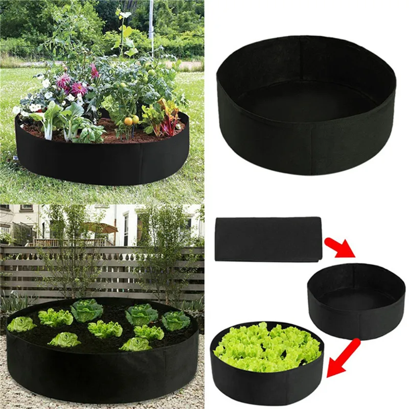 

1Pcs Fabric Raised Garden Bed Square Garden Flower Grow Bag Vegetable Planting Bag Planter Pot With Handles For Plants Flower