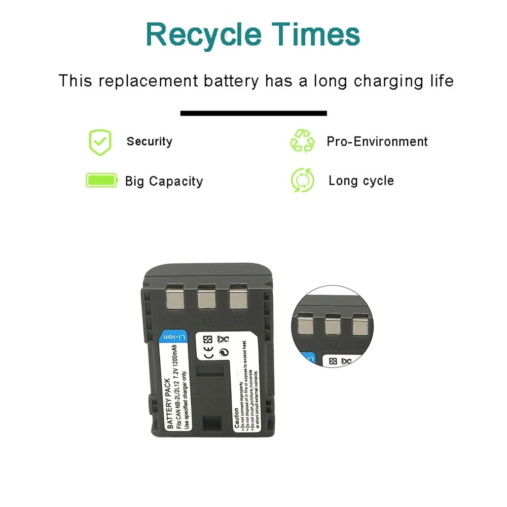 Аккумулятор для Canon NB-2L NB-2LH NB-2L12 NB-2L14 NB-2L24 PowerShot G7 G9 S30 S40 S45 S50 S60 S70 S80 DC410 DC420 VIXIA HF R10 R100