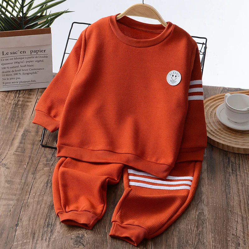 

Boys Girls Sweatshirt Set 2023 Long Sleeve Casual Kids Clothes 2 To 11 Years Pullover T-shirts Tops + Pants Child 2pcTracksuit