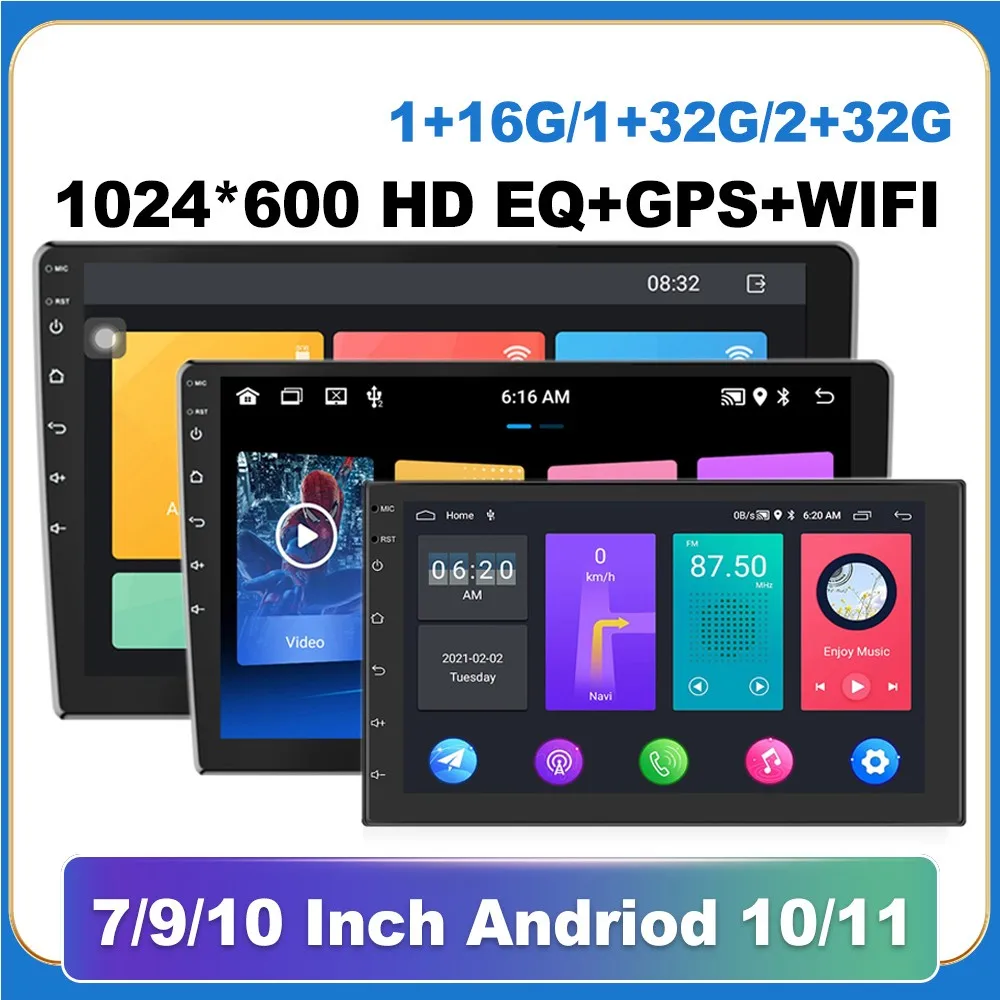 

Andriod 10 2 Din GPS Navigation Universal Multimedia Video MP5 Player For Volkswagen Nissan Hyundai Kia Toyota 2din