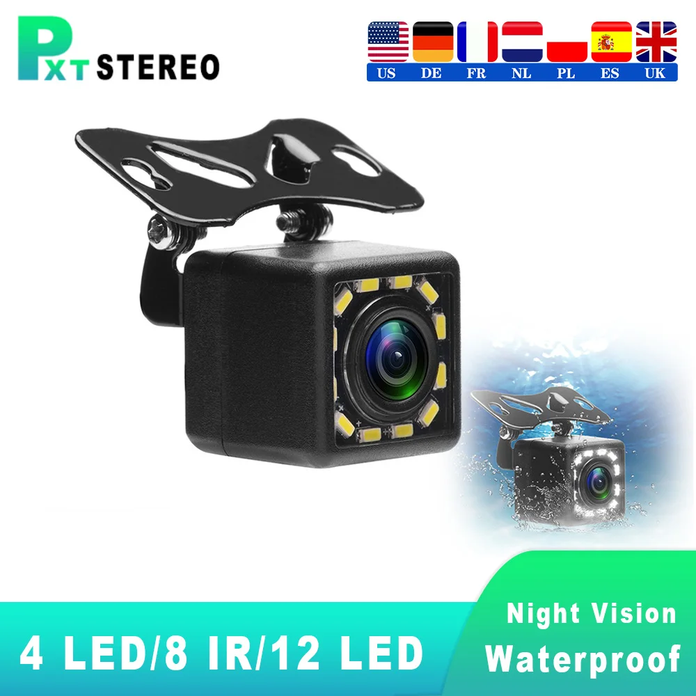 

Pxton Car Rear View Camera Universal Night Vision Backup Parking aid Reverse Camera Waterproof 170 Wide Angle HD Color Image