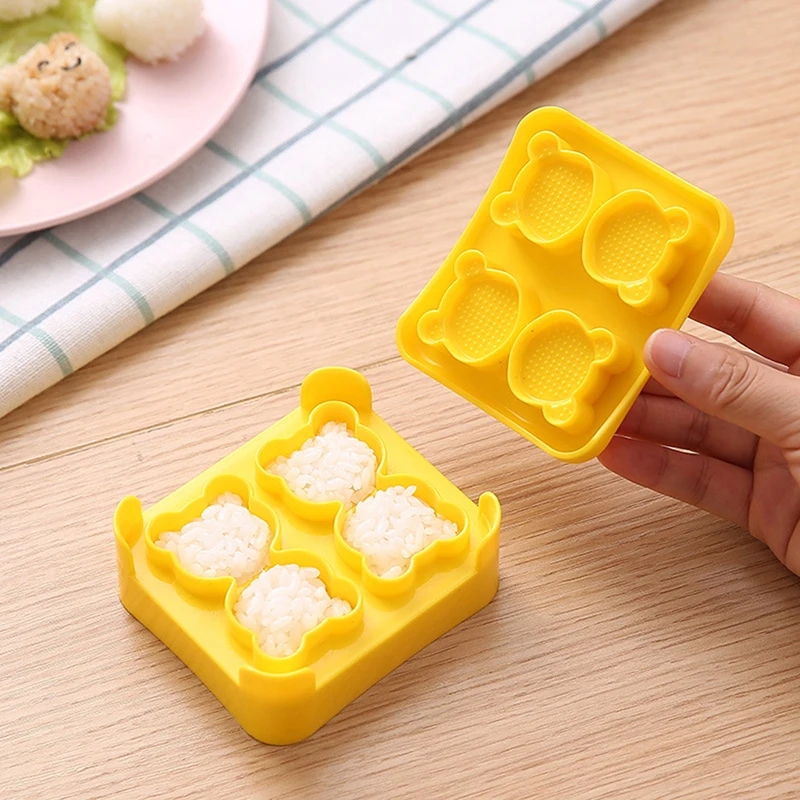 

Cartoon Mini Bear Rice Ball Mold DIY Cute Kitchen Sushi Embossing Creative Bento Baking Tools