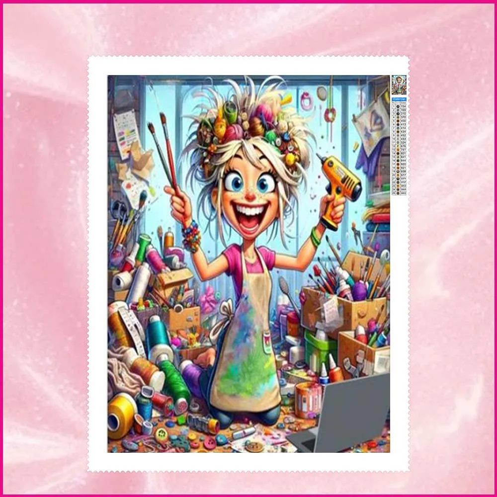 AB Алмазная вышивка крестиком мультфильм художник девушка 5D DIY горный хрусталь