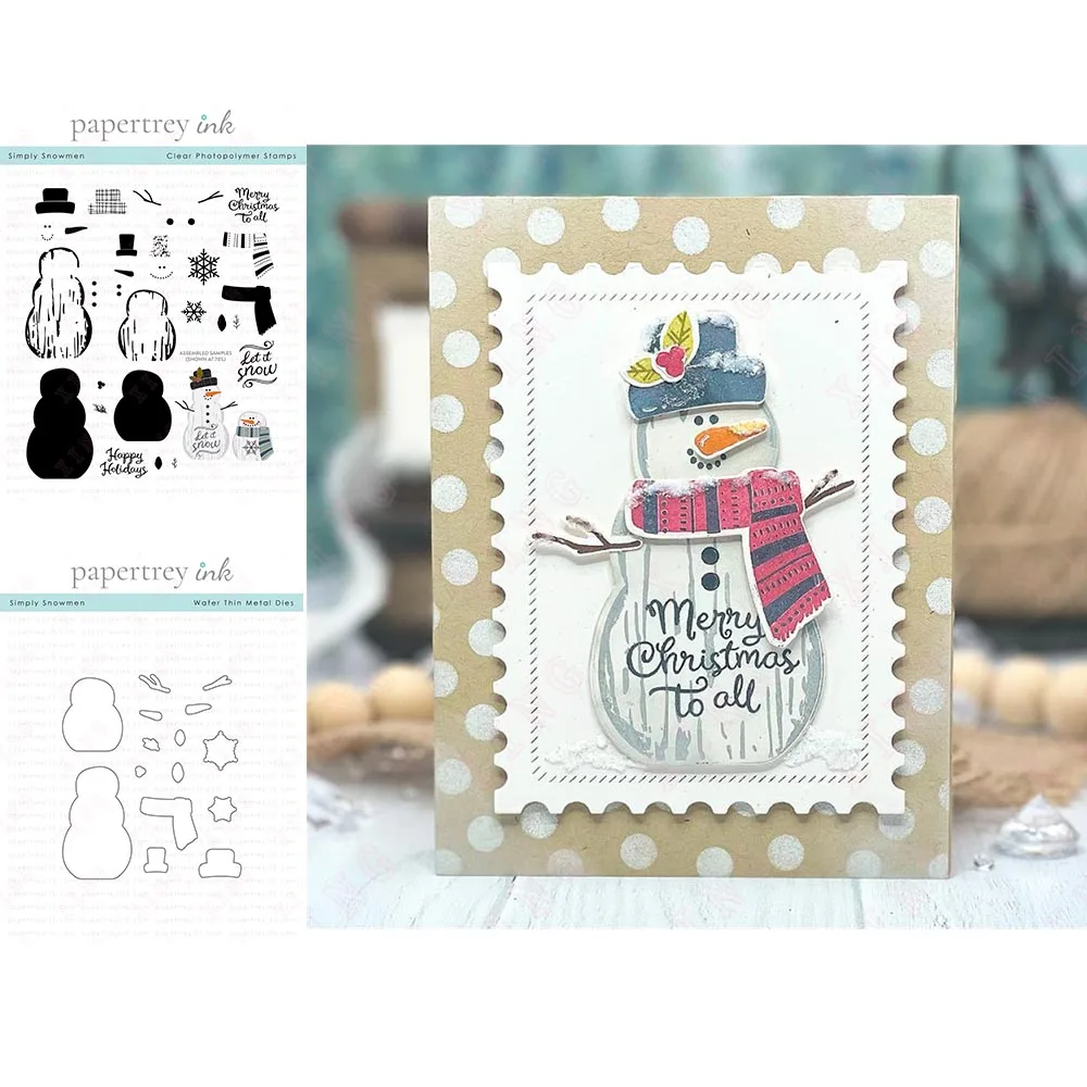 

2023 Metal Cutting Dies Diy Handmade Decoration Embossing Craft Silicone Stamps Set New Scrapbook Album Simply Snowmen Templates