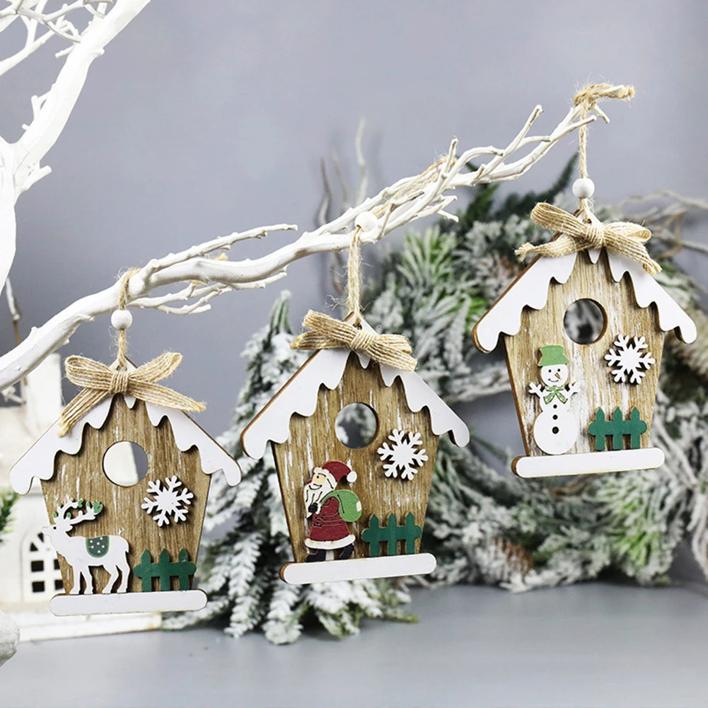 

Деревянная Рождественская подвеска, круговое подвесное украшение, прекрасное качество изготовления, Рождественское украшение 2023