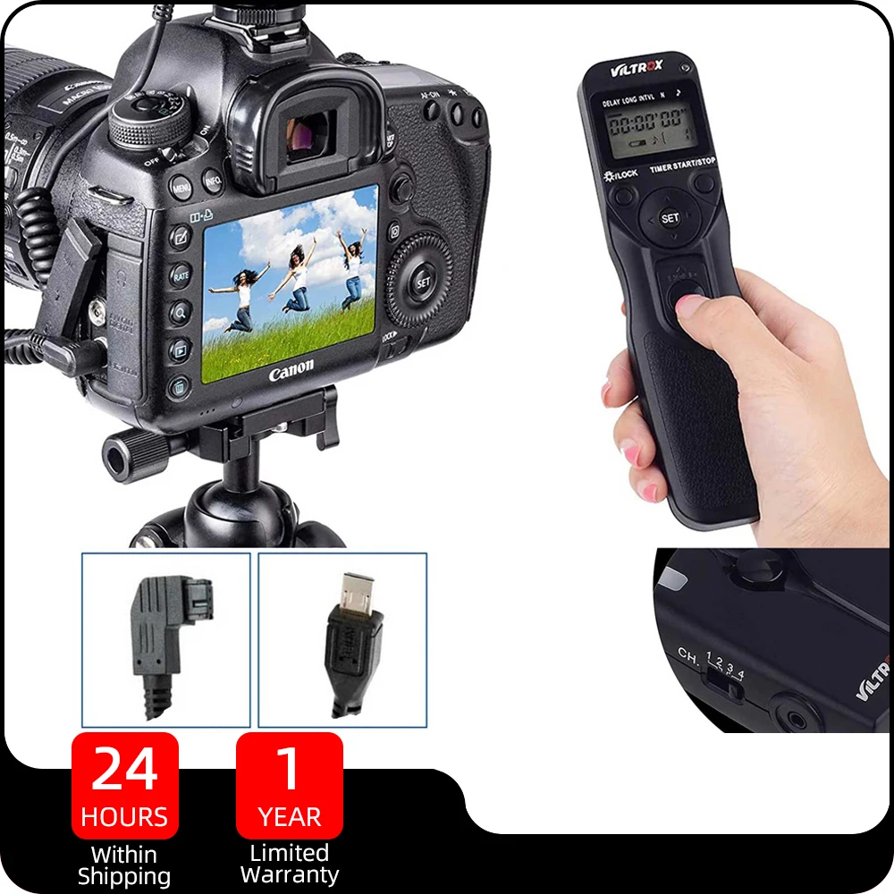 

VILTROX JY-710-E2 LCD 2.4G Camera Interval Wireless Timer Remote Shutter Release for SONY A7 A6000 A100 A33 A450 A500 A650 A77