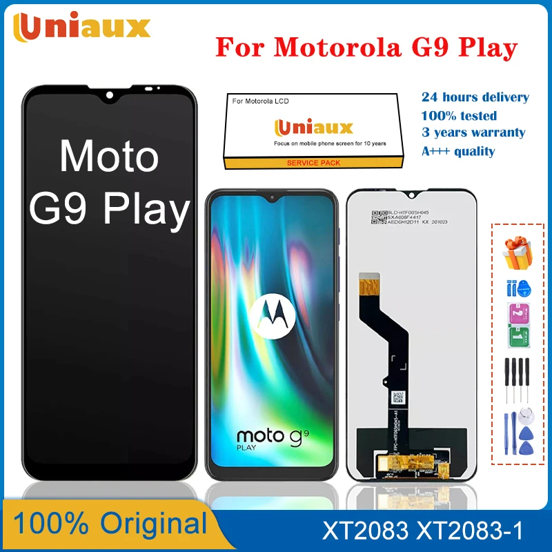 Оригинальный ЖК-дисплей 6,5 дюйма для Motorola Moto G9 Play, ЖК-дисплей с сенсорным дигитайзером в сборе для Moto G9 Play XT2083, зеркальный дисплей